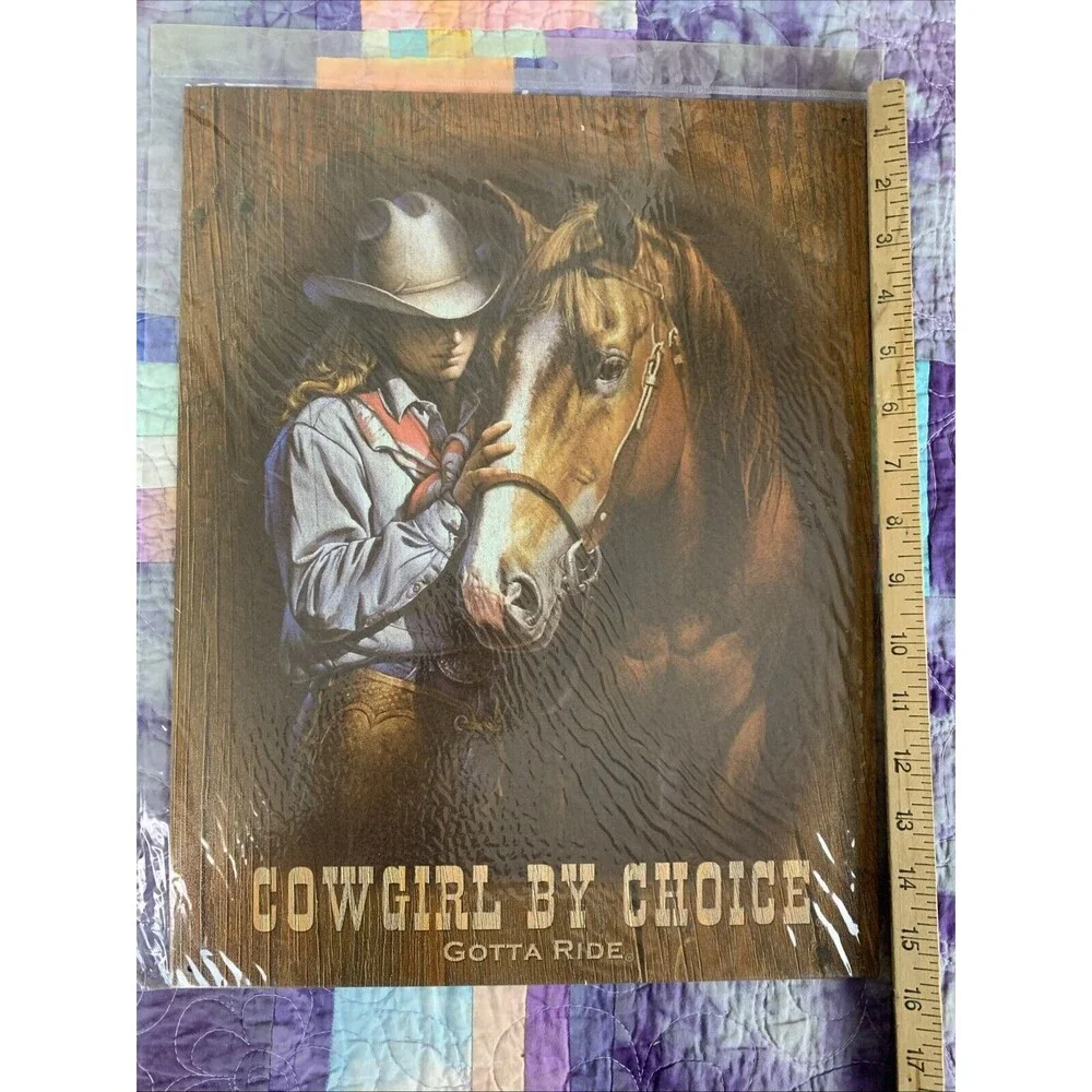 Cowgirl By Choice Gotta Ride Metal 12.5x16 Sign Wall Decor Bar She Shed Shop